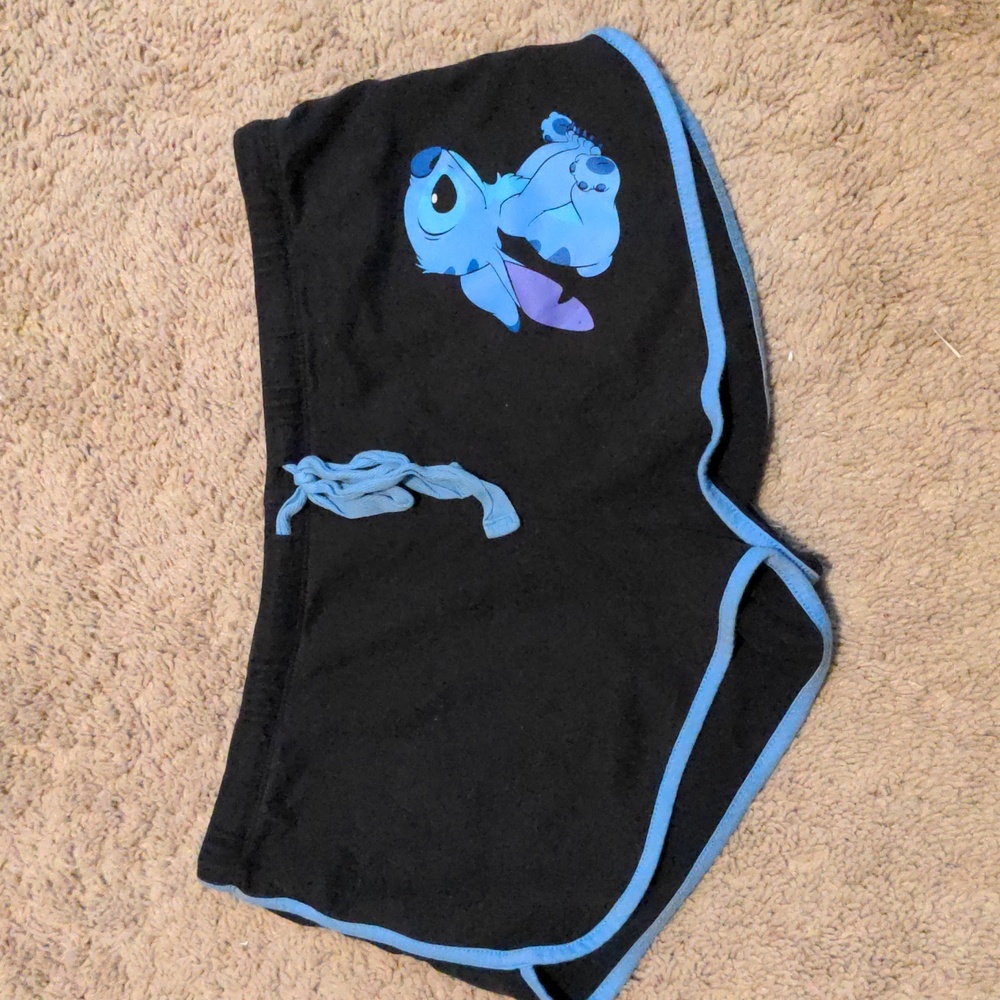 Disney Stitch themed pajama shorts